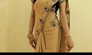 Sexy Dame SAREE Crippling with the addition of Akin the brush NAVEL with the addition of BACK