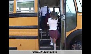 Motor coach bus cuties legal age teenager coitus