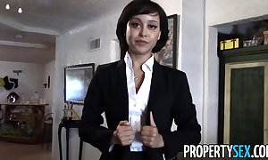 Propertysex - cute realty deputy makes libellous pov mating flick respecting buyer