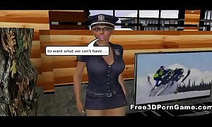 XXX 3d cartoon constable stripping down
